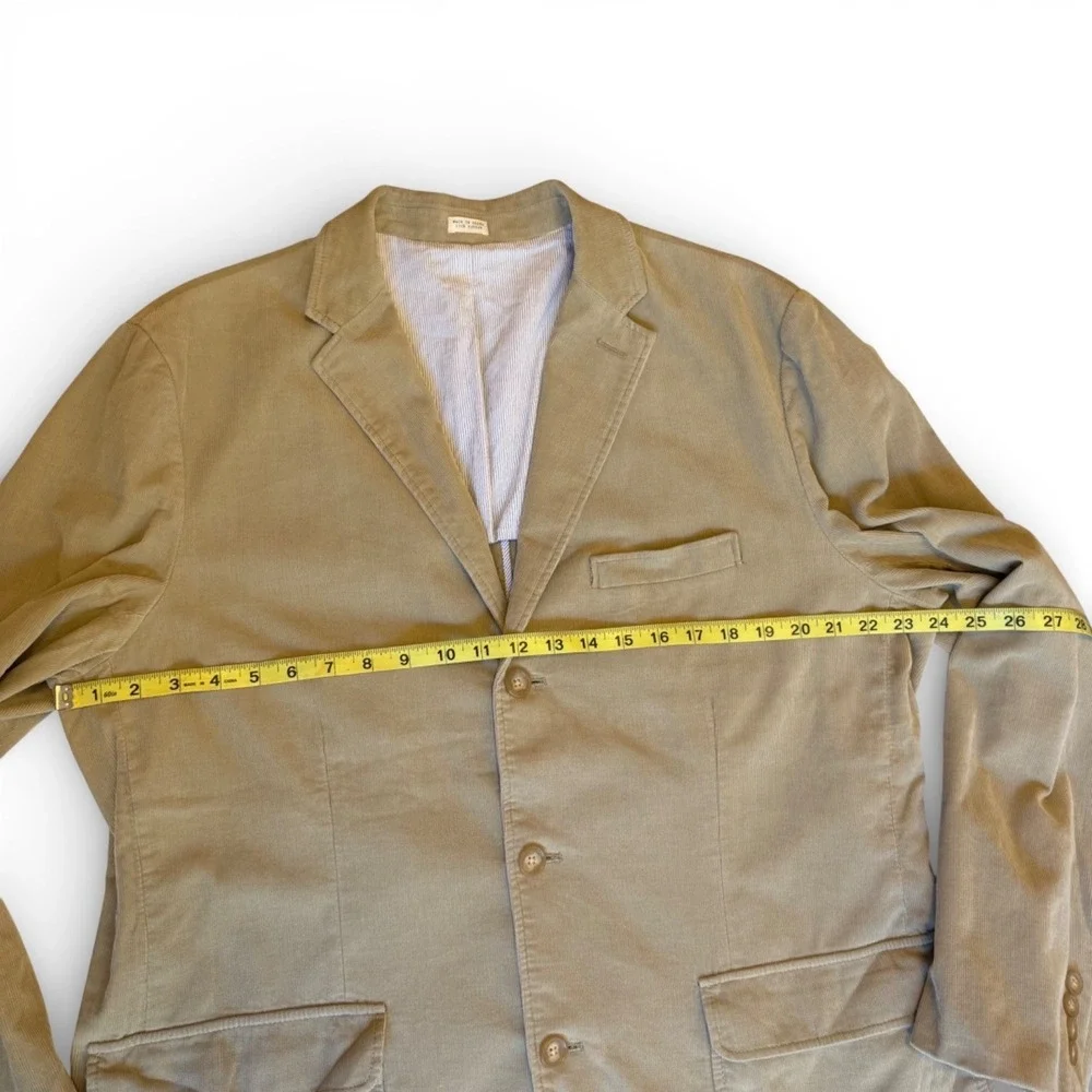 J. Crew Mens Vintage-Inspired Corduroy Blazer Tan Khaki Classic‎ Jacket Size XL